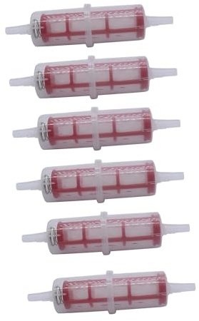 6 PCS/SET SHLPDFM Large Inline Diesel Fuel Filters Universal Fits for 8mm - 10mm Pipe Hose