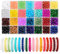 JOISHOP 560pcs Round Glass Beads Bracelet Making Kit, 28 Colors 8mm Imitative Jade Crystal Gemstone Beads for Jewelry Making Bracelet Necklace Phone Lanyard DIY Crafts