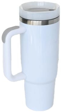 Tumbler with straw Lid & Handle (crema)
