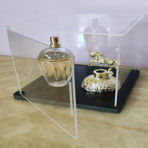 Klare Acryl-Vitrine-Assemble öffnende Tür, verdickte Basis, staubdichte Schutz Showcase für Action Figuren Spielzeug Collectibles (30x15x25cm/12x6x10inch)