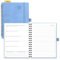 POPRUN Kalender 2025 Buchkalender A5 Notizbuch (Aug.2024-Dez.2025), ca. A5 (22 x 16,5 cm), Terminplaner, Wochenplaner 2025 Ringbuch mit Softcover, Zertifiziertem Papier - Cyanblau
