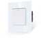 JIMEIDA Interruttore singolo per la luce, 1 gang, 1 via, interruttore a pulsante a bilanciere moderno in vetro cristallo bianco pannello da parete con punti fosforo, 10 A, 250 V