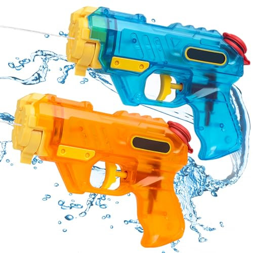 2 Stück Wasserpistole,Wasserspritzpistolen, Wasserpistole für Kinder, Mini Wasserpistolen für Kinder, Wasserpistole Strand Wasser Pistole Water, Water Blaster Spielzeug für Sommerpartys Freien