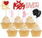 Gyufise 24Pcs Music Singer Cupcake Toppers Colorful Love Popular Dance Singer Cupcake Picks I Love Since 1989 for Lover's Concert Theme Birthday Party Cake Decorations Supplies