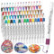 JIANTA Marqueur Acrylique 60 Couleurs Stylos De Peinture Acrylique Pointe Fine Pinceau pour Peinture sur Roche, Verre, Pierre, Bois, Céramique - avec Paquet Cadeau