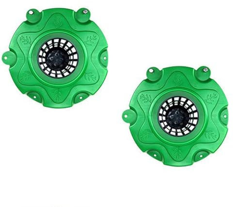 RISEON Set of 2 Aquaponics Floating Island Pond Planter Basket Kit - Hydroponic Island Water Gardens Floating Buoyant Aquatic Pots