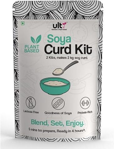 Ultx Plant Based Soya Curd Kit With Rich in Protein, Lactose Free, Makes 2 Liters Curd - (Pack of 1)
