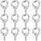 Ringschraube M8, 12 Stücke 304 Edelstahl Ösenschrauben, Augenschraube Ring Runde, Augenbolzen Runde Ringbolzen, Außengewinde-Ringschraube Hardware Ringschrauben für Rolle des Befestigens und Hängens