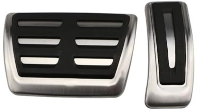 LJWAN Auto Pedale Set für Audi A4 B8 S4 A5 S5 8T Q5 SQ5 A6 c7 A7 S7 S6 4G A8 S8 4H at MT Universal rutschfeste Bremsfußpedale Auto Pedale Abdeckung rutschfeste Fußpedal Pedalkappen,at 2Pcs