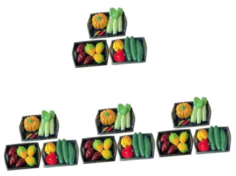 TOYANDONA 12pcs Miniature Vegetable Basket Model Realistic Vegetable Toys Mini Doll House Decor Craft Basket Props Victorian Style