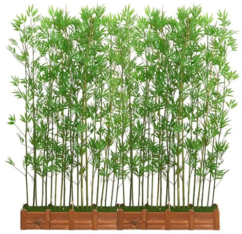 Arbre de bambou artificiel d'extérieur - Brise-vue réaliste - Pour aménagement paysager et cloison de séparation - Grande taille (50 x 100 cm) - Barrière d'intimité dans le jardin ou la terrasse