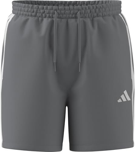 adidas Men's Essential Three Stripes Chelsea Base Short, Grey Three/White, XL