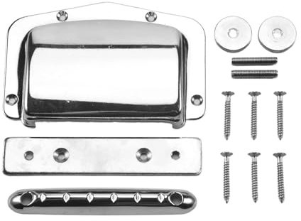 Qusedwey 1 Set Fixed Adjustable Bridge Tailpiece For Harmony Guitar New