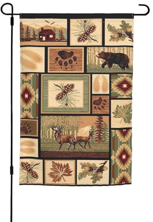 Flagge mit wilden Tieren für den Garten, niedliche Outdoor-Flagge, doppelseitige Hofdekoration