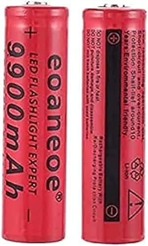ZWDCVFGK Batterie au Lithium Pointu Rechargeable 3.7 V 9900mAh, pour sonnettes, phares, Lampes de Poche
