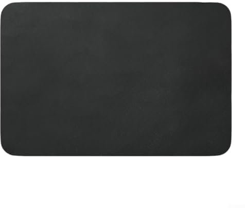 HEBEOT Tapis de sol de salle de bain, pierre de diatomite, tapis de porte d'entrée absorbant pour cuisines, buanderies et couloirs, 60 x 40 cm (noir)