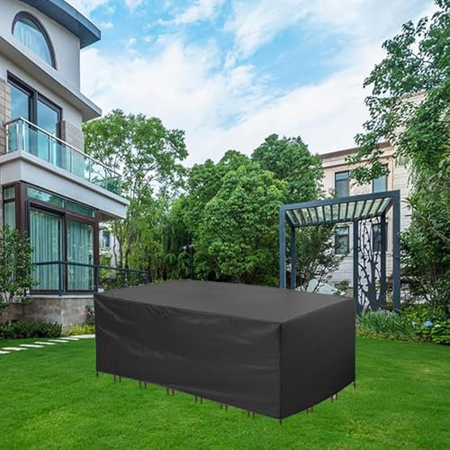 AEFOUU 280x160x110cm Abdeckung Gartenmöbel wasserdichte Winterfest Schutzhülle Gartenmöbel 420D Oxford Anti-UV Abdeckplane für Gartentische Terrassenmöbel Regenschutz und Staubfest Abdeckhaube