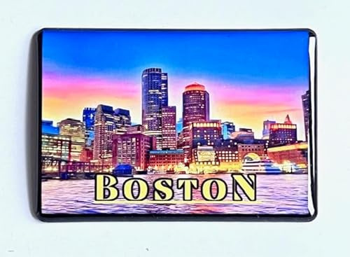Boston Kühlschrankmagnet- Boston Souvenir, USA Kühlschrankmagnet -Neuengland - Massachusetts Fridge Magnet - Neuengland- Boston Reiseandenken