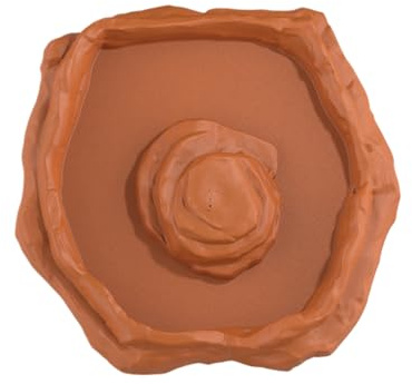 Moxeupon Bol à eau pour tortues, reptiles, gamelle antidérapante avec toboggan pour tortues, lézards, geckos, aquarium, terrarium