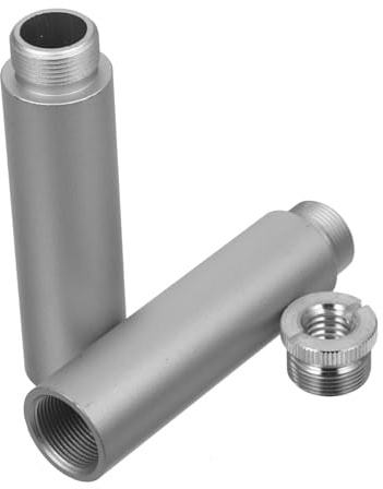BESTonZON Mikrofonständer Verlängerungsrohr aus Robustes Mic Arm Stand Extension Rod mit Adapter für Podcast Streaming Desktop mikrofone Stabile Kompakte Erweiterung