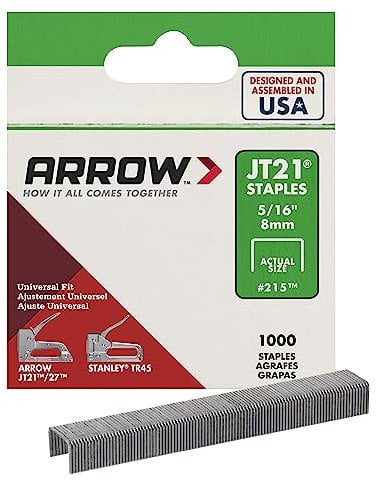 Arrow 160728 JT21 Boîte de 1000 Agrafes 8 mm