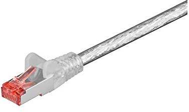 Goobay 93341 CAT 6 Patchkabel, S/FTP (PiMF), Transparent