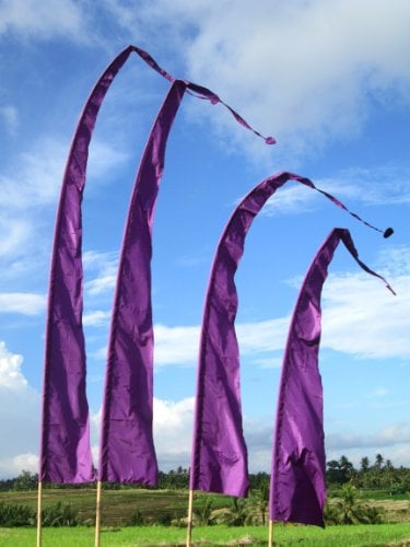 Bali Flag Polyester Purple 5 Metres