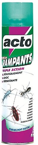 ACTO | AÉROSOL SPÉCIAL Contre tous les insectes rampants : blattes, cafards, poissons d’argent, cloportes, punaises, puces... | Laque insecticide | LAMP1