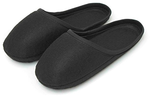Kettelservice-Metzker Museumspantoffeln - Handwerkerpantoffeln - Kita Filzüberschuhe - Schlosspantoffeln (1 Paar Schwarz) Einheitsgröße