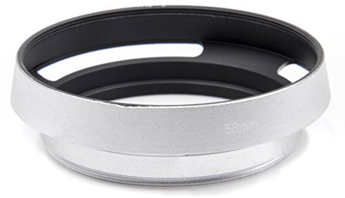 vhbw paraluce 58mm metallo argentato compatibile con Fuji/Fujifilm XC 50-230 mm 4.5-6.7 OIS, Fuji/Fujifilm XC 50-230 mm F4.5-6.7 OIS II obiettivo