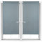 Relaxdays 2X Verdunkelungsrollo im Set, Hitzeschutz, Thermo Rollo, Klemmfix, Blickdicht, Seitenzugrollo 70x210, Stoff 66 cm, grau