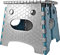 TAVIALO Klapphocker – Tritthocker, klappbar & stabil, rutschfest, mit Griff – Faltbarer Hocker für Küche, Bad, Garten & Werkstatt, platzsparend (Grau-Blau) (27 cm)