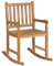 vidaXL Teak Massiv Schaukelstuhl Gartenstuhl Schwingsessel Gartenmöbel Stuhl