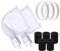 S-Union Sacs de Rechange en Nylon à Fermeture Eclair (pour Polaris 280 et 480 Seulement)+Pneus de Rechange en Caoutchouc Souple+Brosse en Mousse de Queue Robot pour Polaris (280 480 Sac Tout Usage)