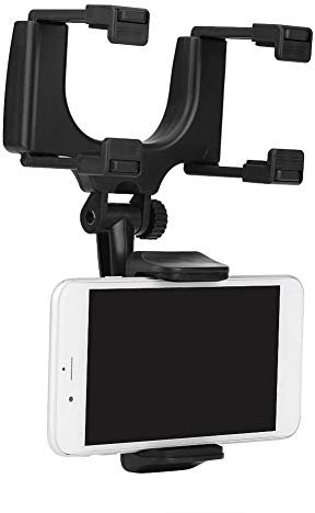 Soporte para teléfono para Coche, Soporte para teléfono Universal con Espejo retrovisor para Coche Soporte para iPhone Samsung HTC GPS Smartphone