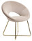 FineBuy Esszimmerstuhl Samt Küchenstuhl mit goldenen Beinen, Schalenstuhl Stoff/Metall, Design Polsterstuhl, Stuhl Esszimmer Gepolstert