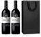 IPENNY 10 Stück Flaschentüten für 2 Flaschen, Geschenktüten für Wein mit Griff, Transportbeutel für Wein aus Kraftpapier, Flaschentüten, Papiertüten, Schwarz , 17 X9 X 35 cm