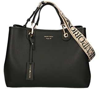 Emporio Armani Shopper, My Bag, Kunstleder, Öko, Hirschleder-Effekt, Y3D165, YFO5B, Maße: 37 x 27 x 15 cm., Schwarz , Einheitsgröße
