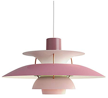 E27 Nordic Dänischer Designer Kunst Kronleuchter,Easy Fit Multilayer Einzelkopf Kronleuchter,Modernen Restaurant Bar Café Während Light,Einfach Schaltfläche Aluminium Kronleuchter-Gradient lila 30cm
