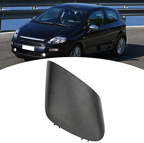 Rückspiegelabdeckung, Qiilu Seitentür Rückspiegel Abdeckkappe Schwarz 735539385 Ersatz für Grande Punto 2005-2012(Rechts)