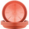 LIKOSO 5 Pezzi Sottovaso Rotondo Sottovasi Rotondi Rosso Mattone in plastica per Piante da Interni ed Esterni Sottovaso Bonsai, Fiori, Giardini e Orchidee - 32 cm