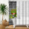 SDOTPMT 122x183cm Dessin animé Grenouille Rideau de Douche Mignon Drôle Grenouille avec Grand Oeil Animal Gris Brique Mur Blanc Rideau de Baignoire pour Enfants Salle Bains Polyester avec Crochets