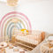 funlife 200x175cm Fabric Wandtattoo Regenbogen Groß, Selbstklebend Pastell Regenbogen Wandsticker Kinderzimmer, Regenbogen Wandtatto Mädchen für Babyzimmer Schlafzimmer, Regenbogen Tapete