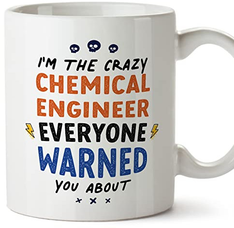MUGFFINS Tazas para INGENIERA QUÍMICA - En Inglés - Everyone warned you about - 11 oz / 330 ml - Regalo original y divertido