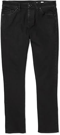 Volcom Men's 2x4 Skinny Fit Black Out Jeans 33x32