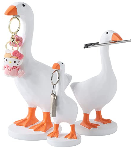 GRAPMKTG Magnetischer Gänse-Schlüsselanhänger Niedliche Tischdekoration Tischdekoration Lustige Skulptur Schlafzimmerdekoration Einweihungsgeschenke für Frauen Männer 1 Pack groß