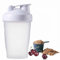 400ml Protein Shaker Bottle, Protein Shake Mixer, Shaker Cups Portable Pre Workout with Wire Mixball Blender Perfect for Mixing Powdered Shakes, Clear, BPA Free and DEHP-free, Dishwasher Safe (White)