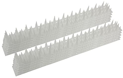 Vogelabwehr Taubenabwehr Spikes Tierabwehr 4 Meter Witterungsbeständig 10 x 40 cm 3-reihig flexibel Kunststoff