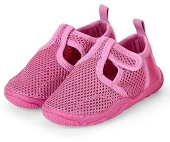 Sterntaler Badeschuhe Uni - Baby Aquaschuhe schnelltrocknend - Mädchen Schwimmschuhe aus luftigem Mesh mit Klettverschluss, bequeme Strand Slipper, purpur, 20