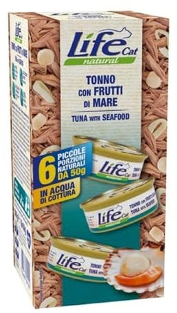 LIFE CAT MULTIBOX TONNO E FRUTTI DI MARE. 6X50GR